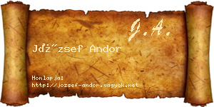 József Andor névjegykártya